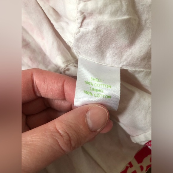 Lilly Pulitzer Girls 5 Hot Pink/White A-Line Jeweled Collar Ruched Lined Dress - Picture 10 of 12